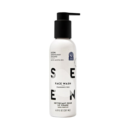 SEEN front packaging showing product and label, communicates gentle formulation
