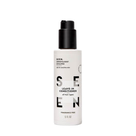 SEEN bottle front view showing fragrance-free label and clear benefit