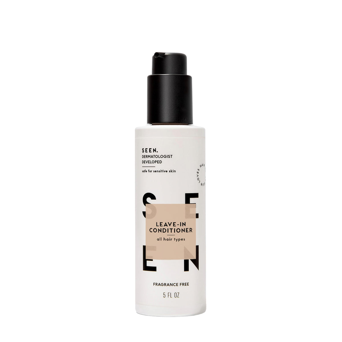 SEEN front packaging bottle showing scent and benefits