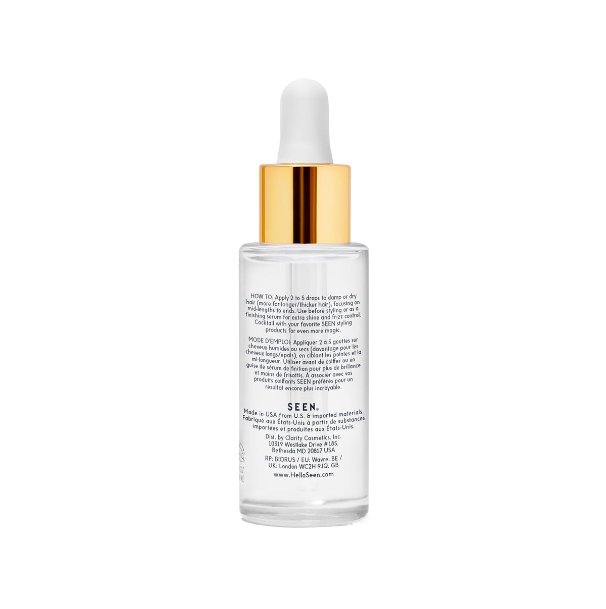 SEEN Magic Serum pump and cap close-up, easy dispensing and no mess benefit