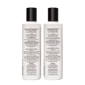 SEEN shampoo pump close-up highlighting gentle lather benefits
