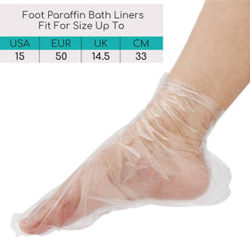 Segbeauty foot cover next to ruler showing large size for wider fit benefit
