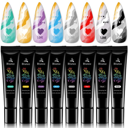 SEISSO front packaging showing eight stamping gel colors and kit benefits