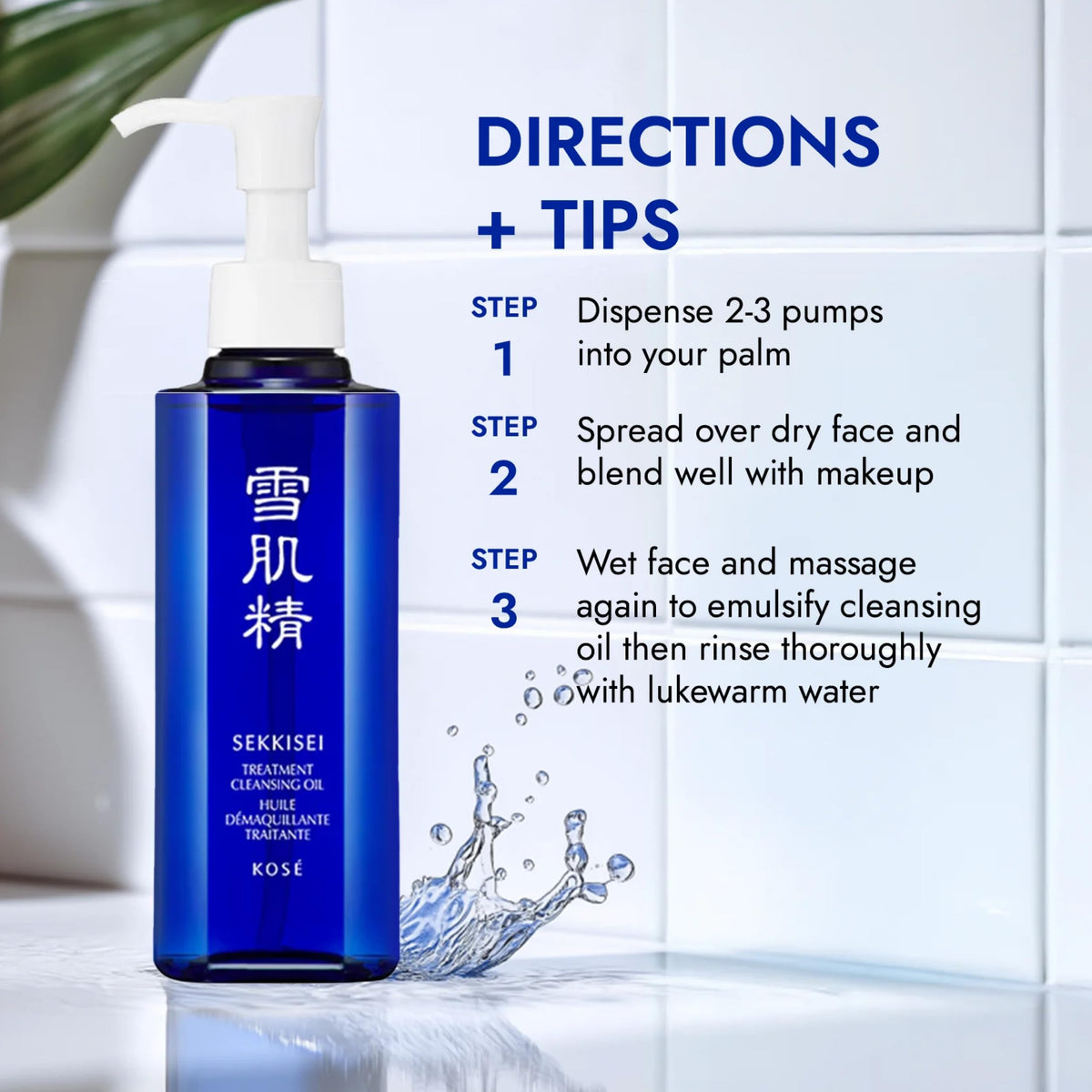 SEKKISEI bottle with Job’s Tears botanical display highlighting radiance benefit