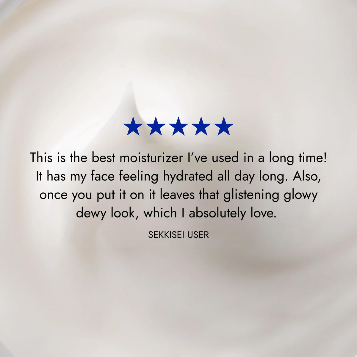 SEKKISEI facial cream wash texture spread to show creamy lather