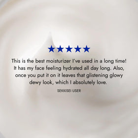 SEKKISEI facial cream wash texture spread to show creamy lather