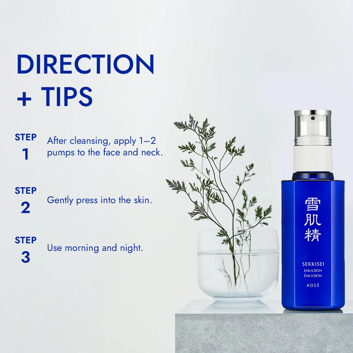 SEKKISEI label detail showing ingredients and Japanese formulation credibility benefit