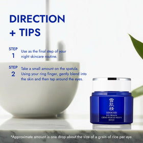SEKKISEI eye cream small jar held in hand showing travel size convenience benefit