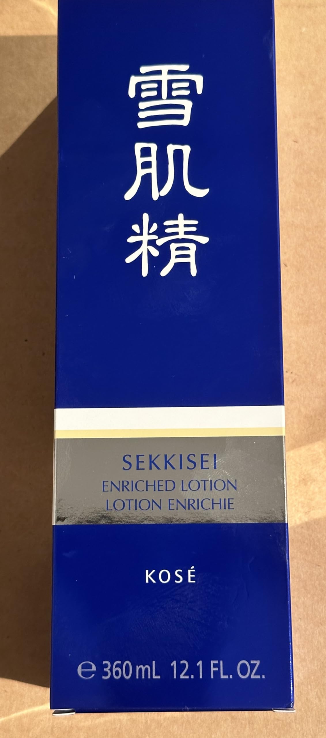 SEKKISEI bottle beside common items to show 12.1 oz scale benefit