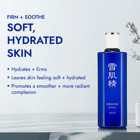 SEKKISEI lotion texture close-up highlighting rich absorbent formula benefit