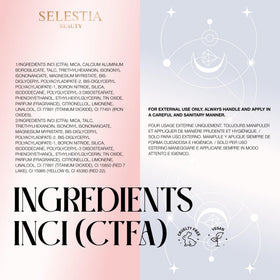 SELESTIA BEAUTY compact inside makeup bag styled for portability and convenience benefit
