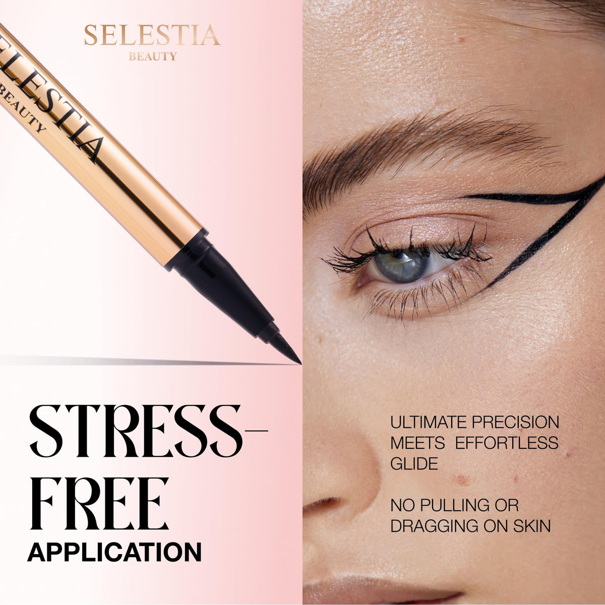 SELESTIA BEAUTY close-up of ultra-fine applicator tip for precise lining benefit