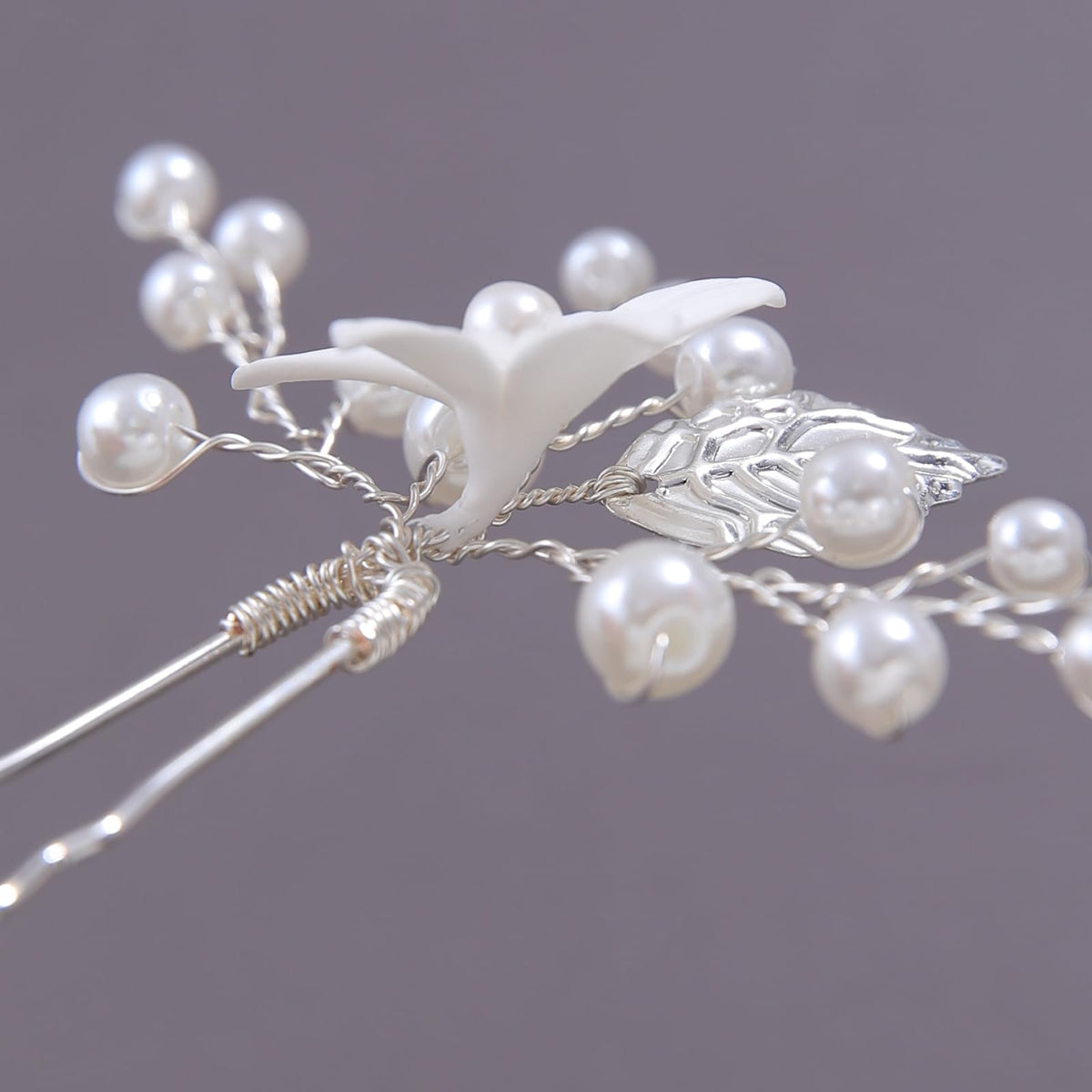 SELFCLOUD bride wearing pins in outdoor portrait adding elegant wedding detail