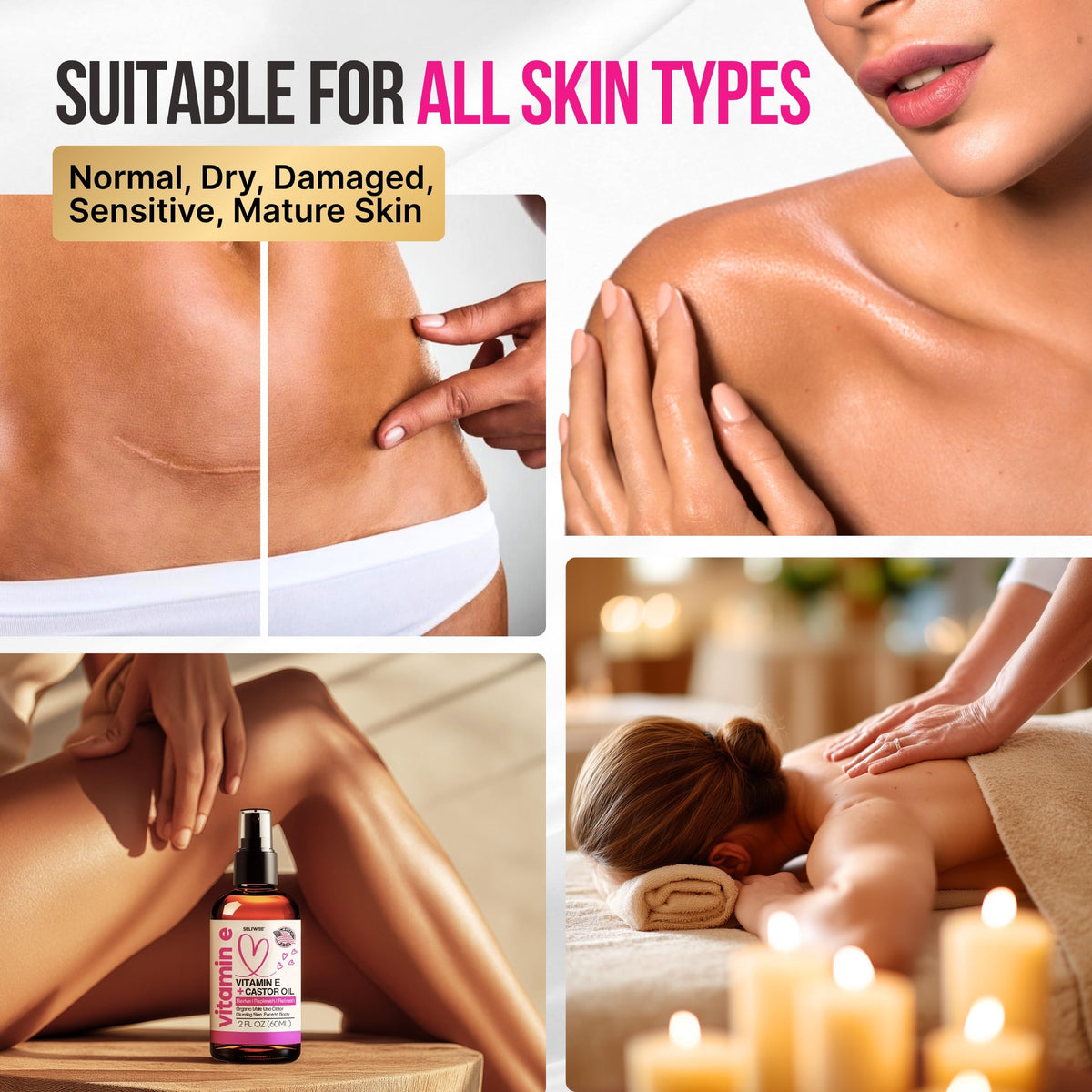 SELFWISE small amount on fingertips illustrating easy dosing and lightweight finish