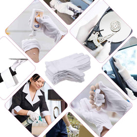 selizo folded glove pair showing cotton thickness for gentle protection