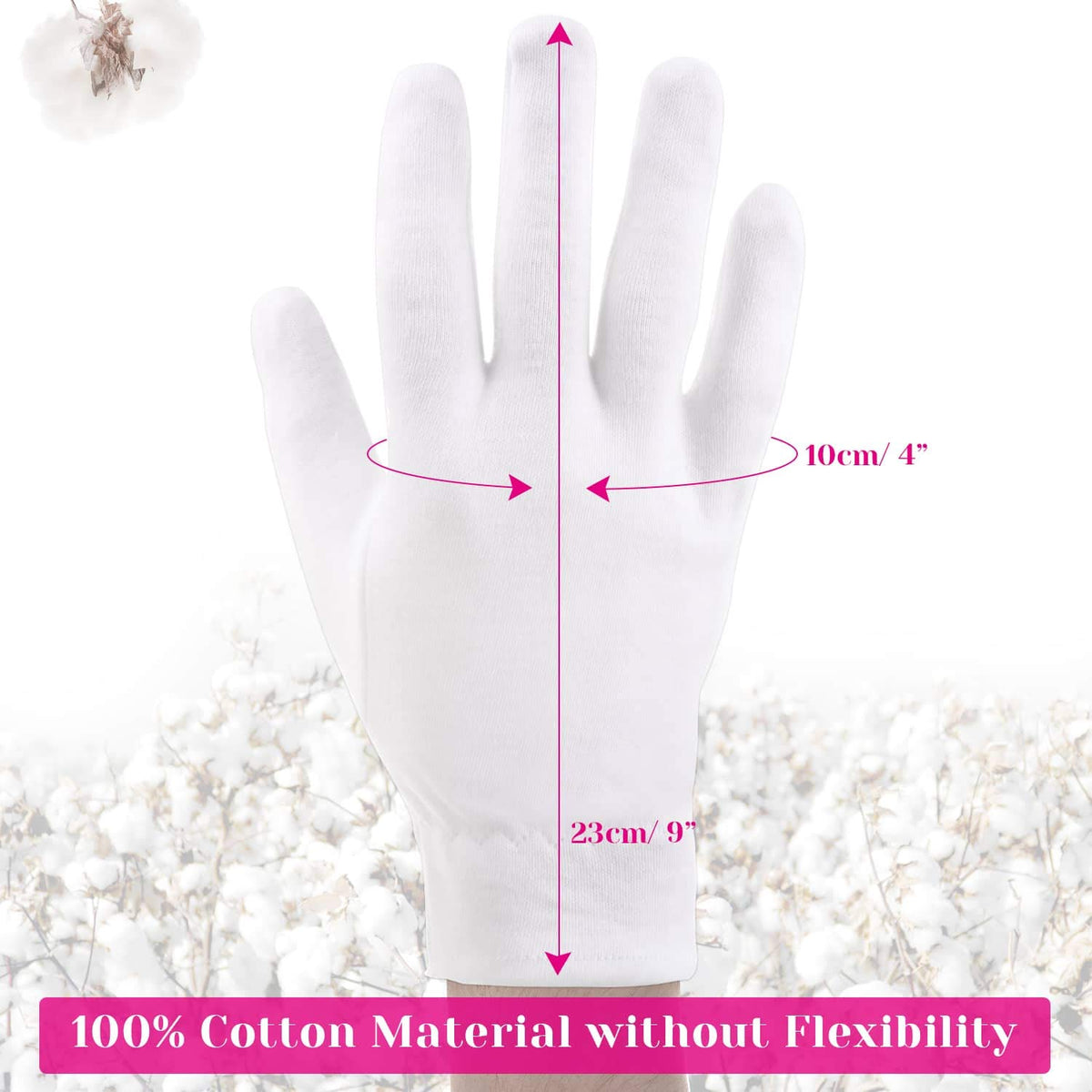 selizo gloves next to ruler showing 9-inch length for full hand coverage