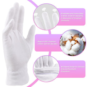 selizo gloves worn overnight to help moisturize hands while sleeping