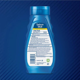 Selsun Blue in bathroom setting showing convenient everyday use benefit