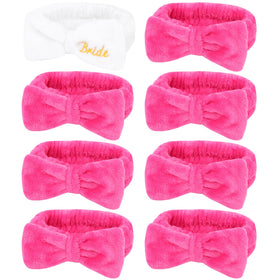 Semato front view of bride and bridesmaid headbands showing set benefit