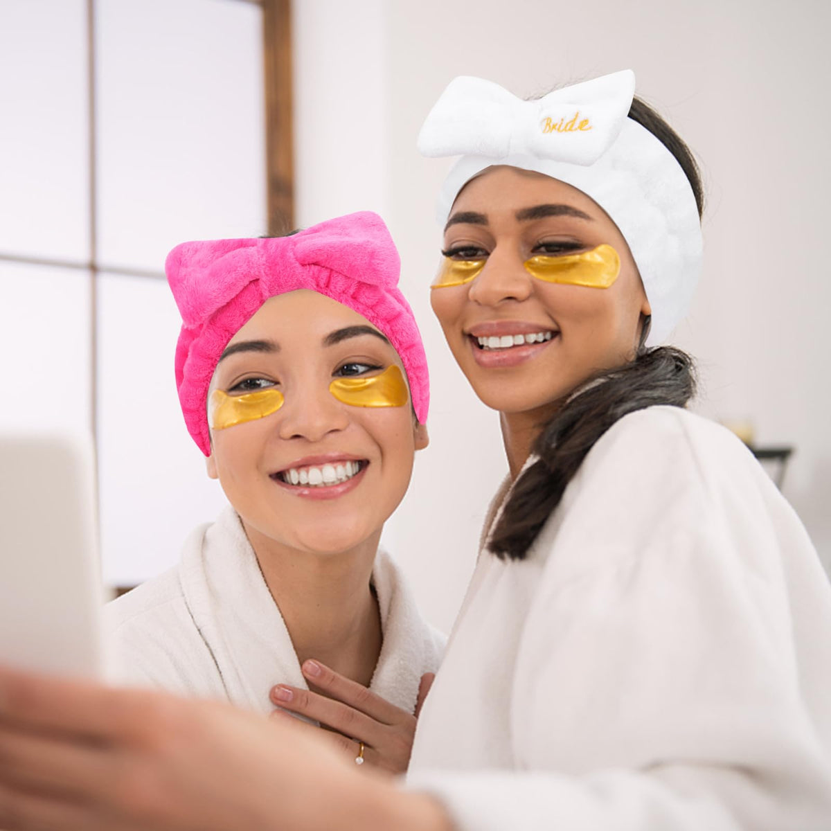 Semato headband held in hand showing size and comfortable stretch