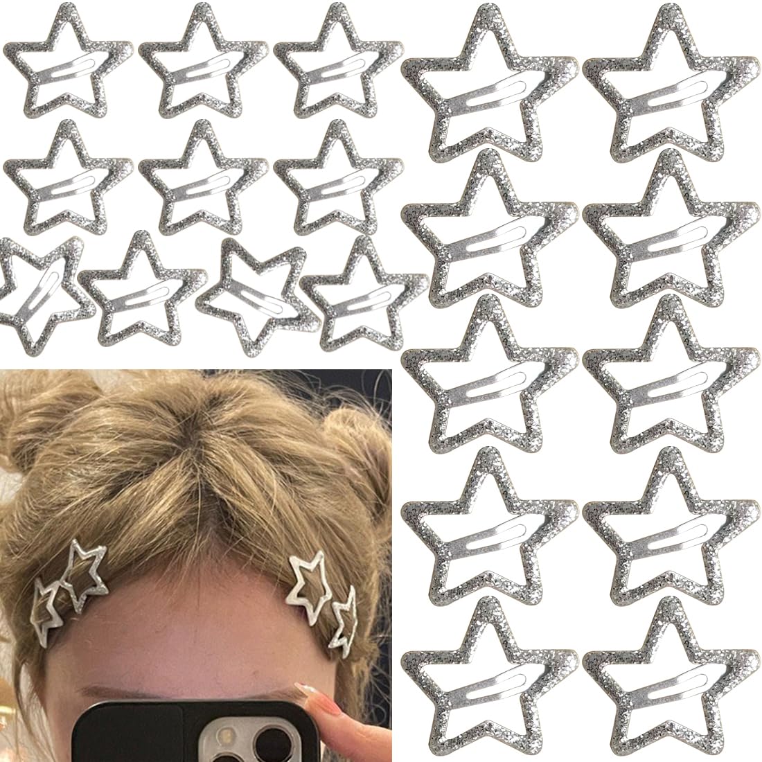 Seneeel clustered clips used as decorative accent for eye-catching style