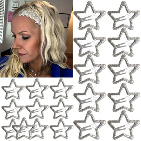 Seneeel front packaging showing 20 star clips and silver finish for easy styling