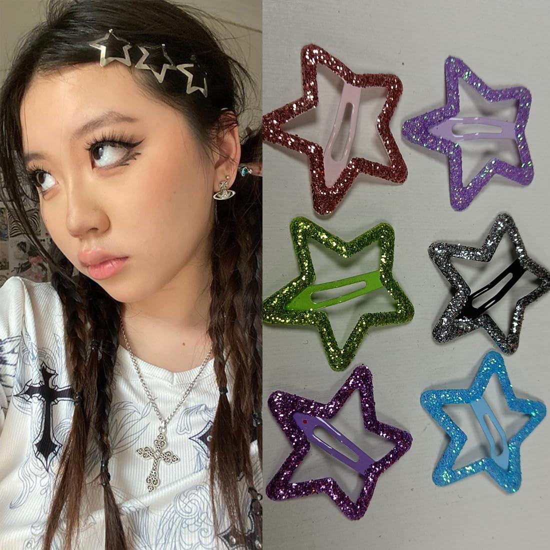 Seneeel lifestyle shot with outfit showing star clips elevate look