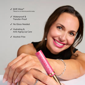 SeneGence LipSense back packaging label with product details and clean-ingredient benefits
