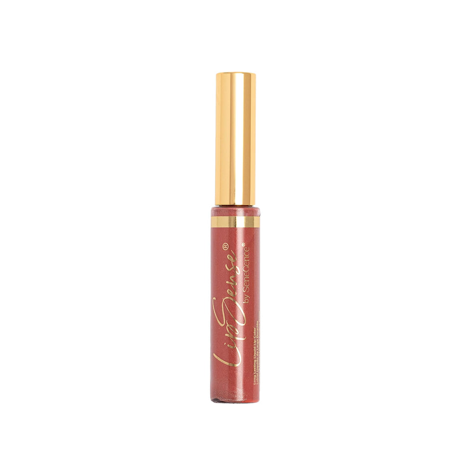 SeneGence LipSense front packaging showing shade label and bottle, long-lasting benefit