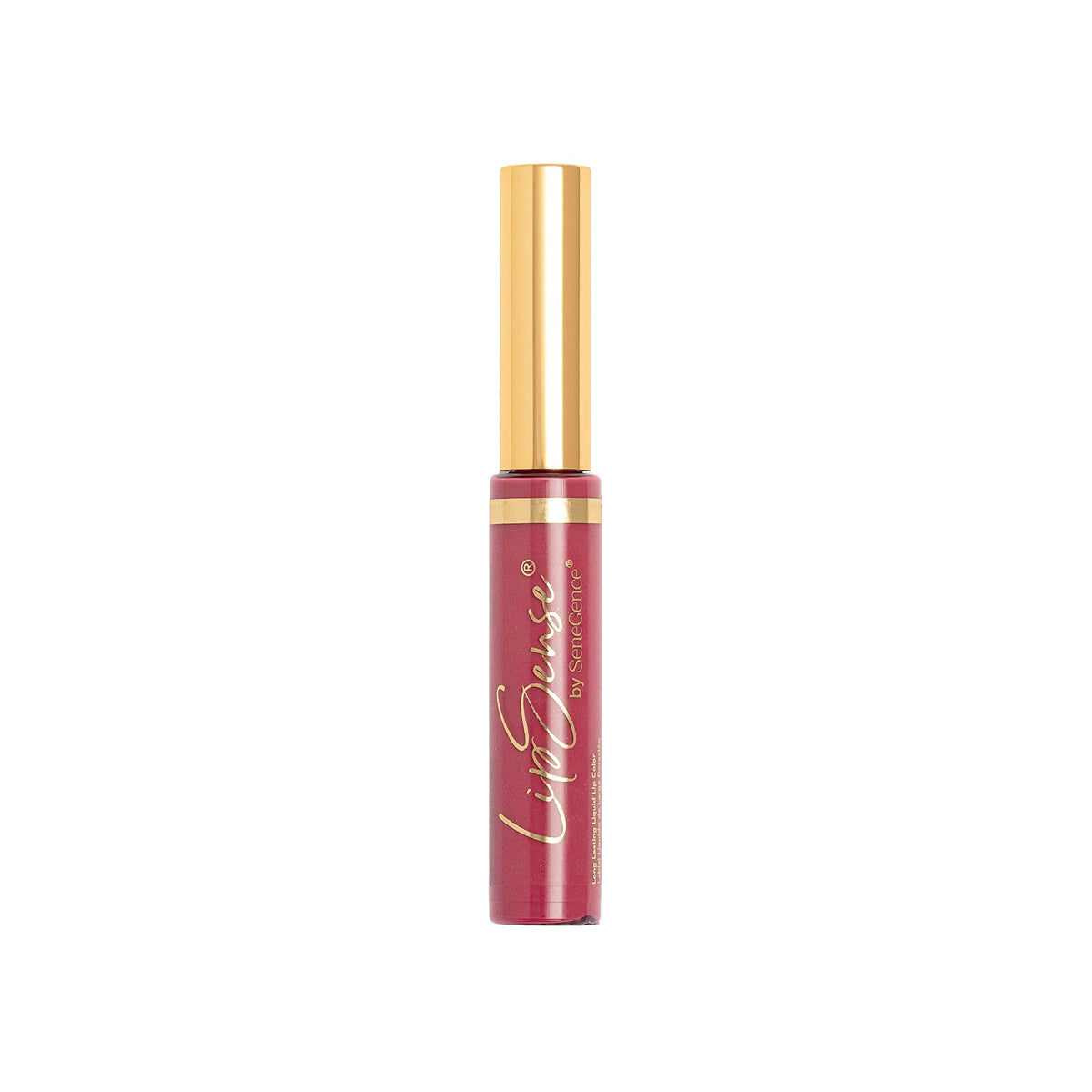 SeneGence LipSense front packaging showing color and finish benefits