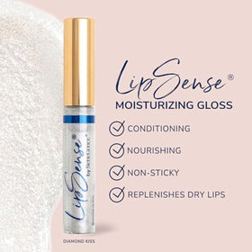 SeneGence LipSense gloss inside a handbag lifestyle shot conveying convenience and on‑the‑go hydration