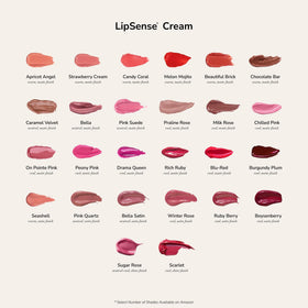 SeneGence LipSense size comparison beside common items to show compact travel-friendly design