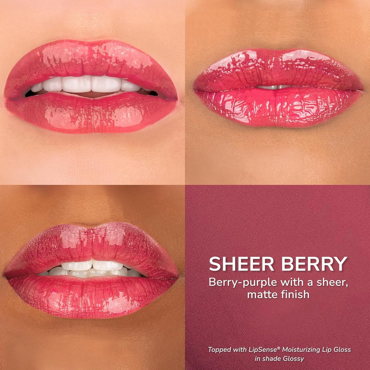 SeneGence LipSense dried texture film close-up demonstrating long-wear finish