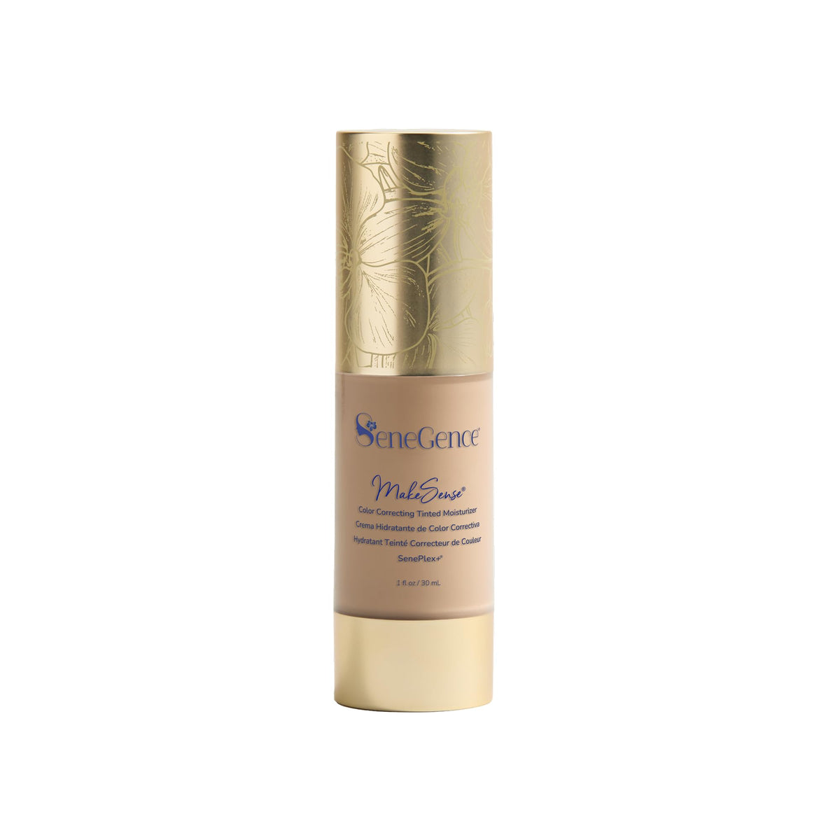 SeneGence MakeSense front packaging showing product and key benefits