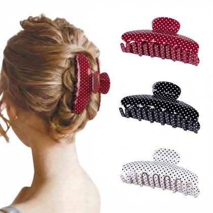 SENMAY front packaging showing three polka dot clips and instant style