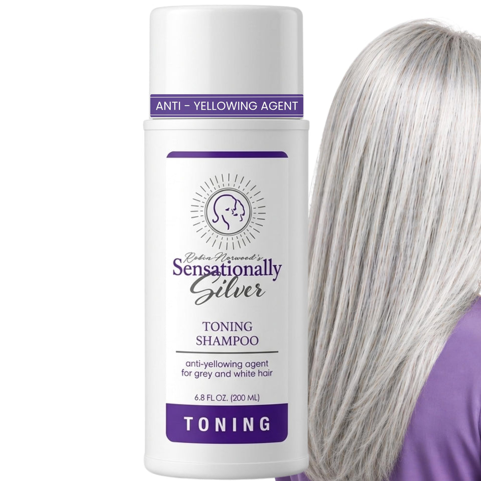 Robin Norwood's Sensationally Silver front bottle showing packaging and size benefit