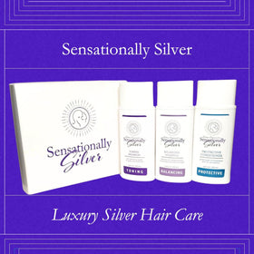 Robin Norwood's Sensationally Silver hands applying shampoo showing easy application