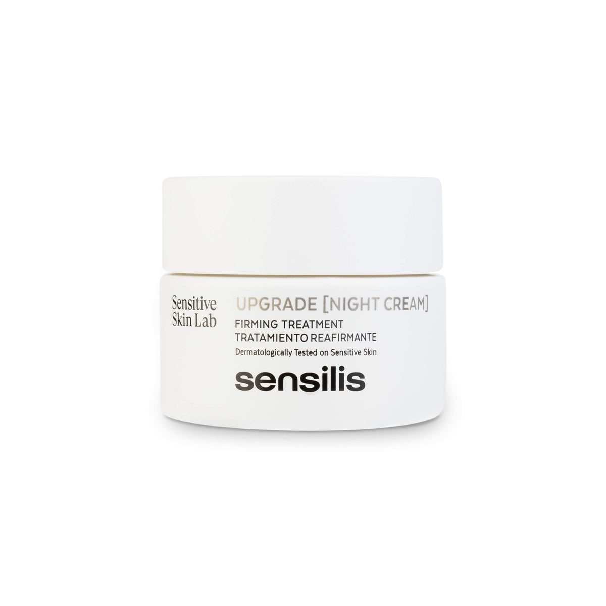 Sensilis jar front view showing product and firming benefit