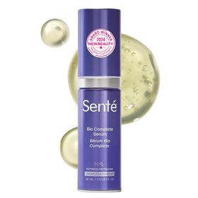 Senté front packaging showing bottle and label for gentle retinoid benefits