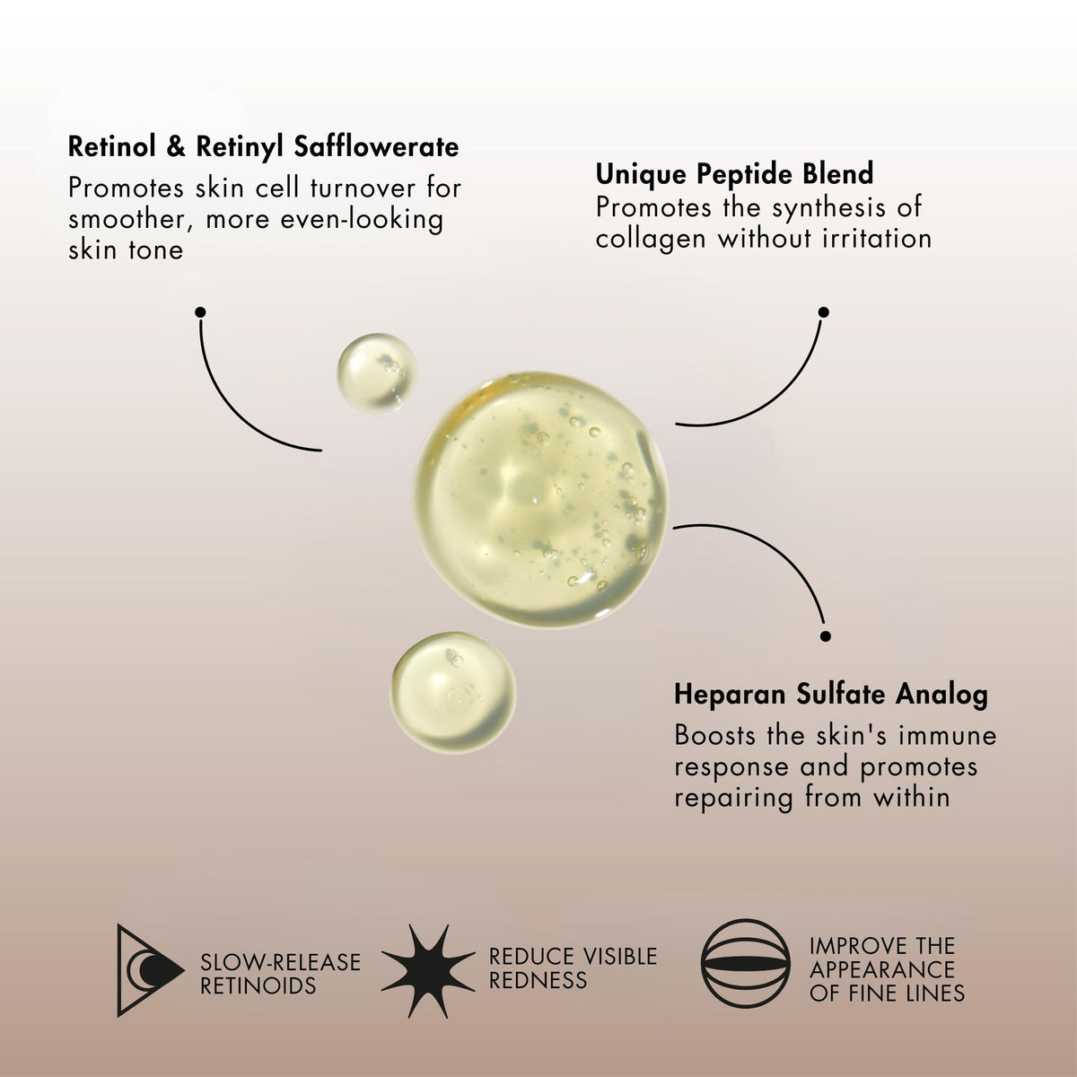 Senté serum texture on hand demonstrating lightweight, hydrating feel