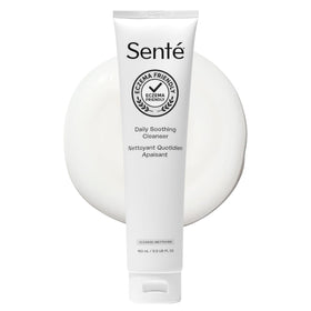 Sente cleanser front packaging showing gentle formula and size benefit