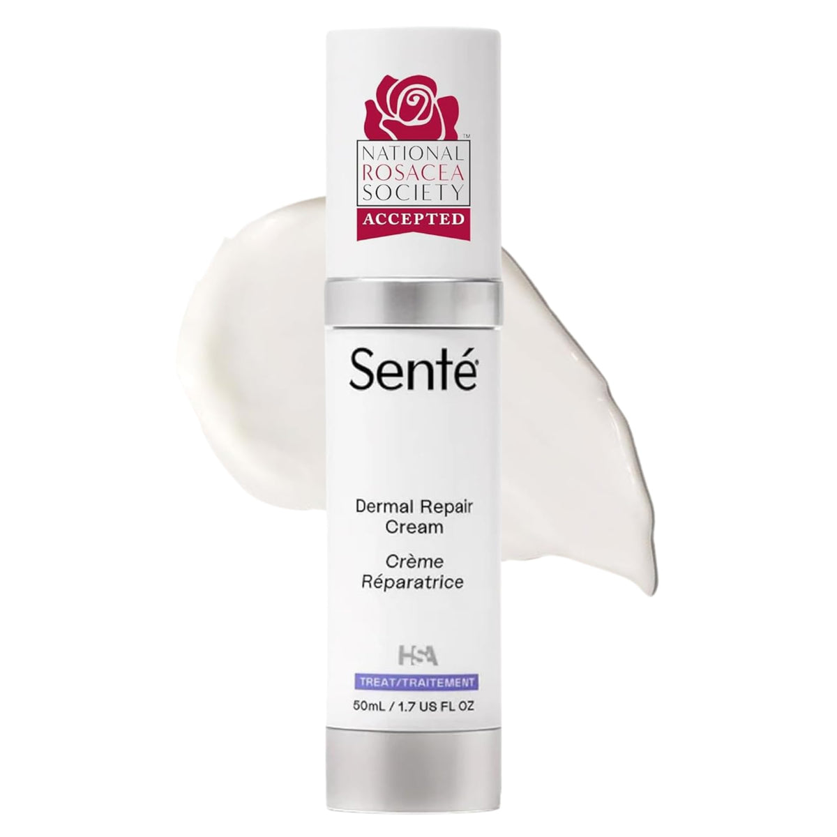 Sente Dermal Repair front packaging showing bottle and label for calm hydration