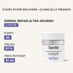 Senté ingredient graphic showing HSA technology and hydration support benefits