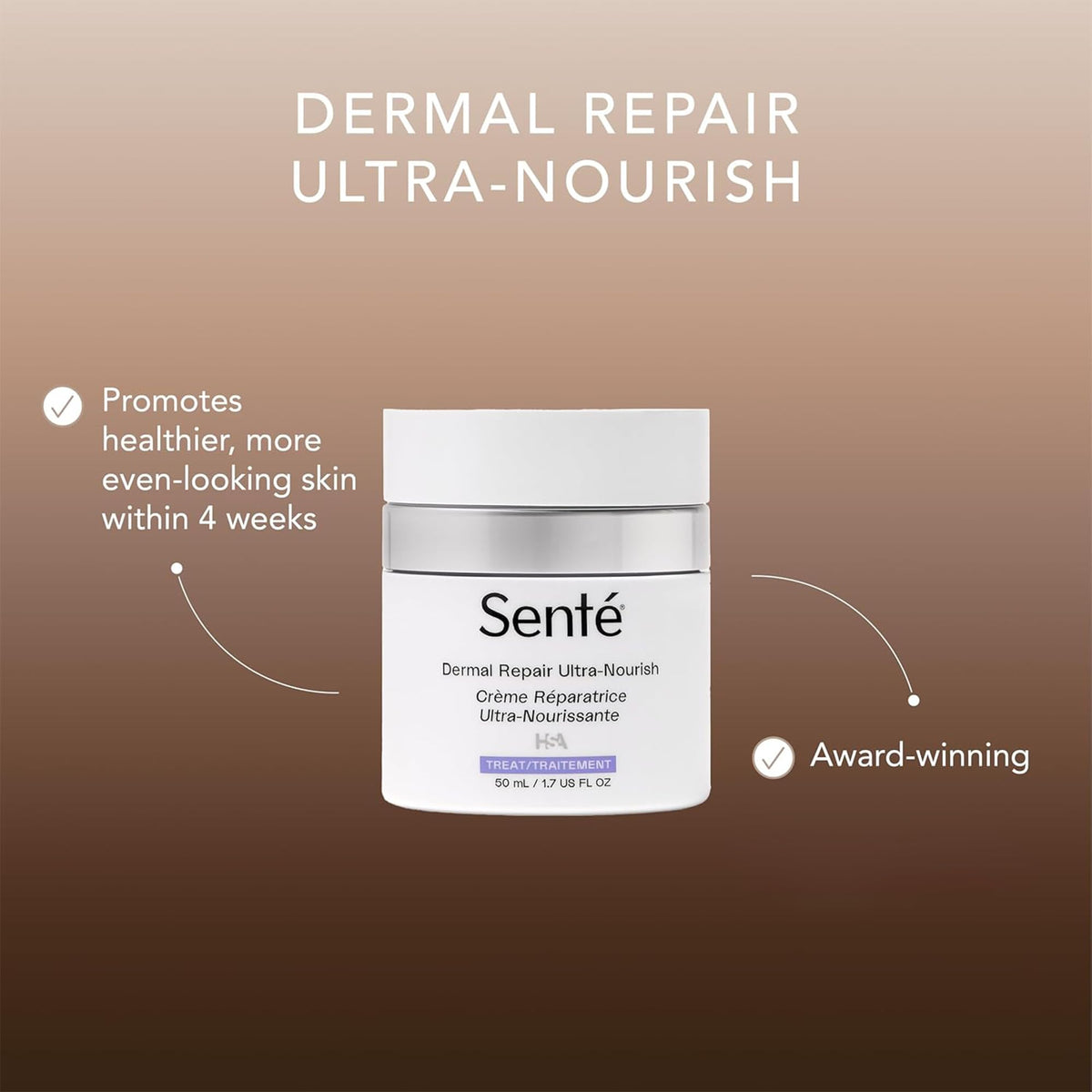 Senté cream texture close-up highlighting rich consistency for lasting hydration