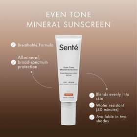 Sente product texture close-up highlighting lightweight blendable formula benefit