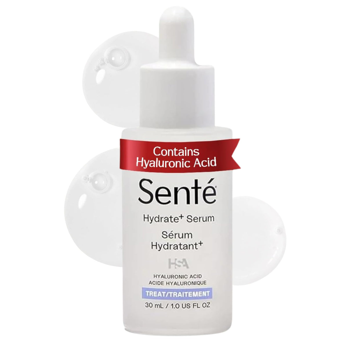 Senté front packaging showing bottle and box, highlighting elegant design and benefit