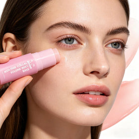 Seolys balm in a purse on-the-go lifestyle scene for quick touch-ups
