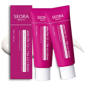 Seora Beauty front packaging showing jar and branding with clear product benefit