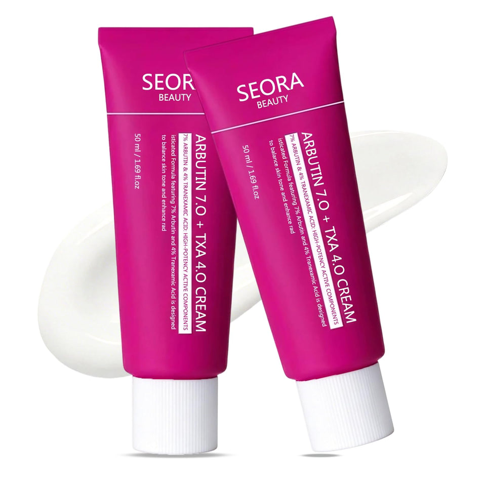 Seora Beauty front tube showing product branding and size, highlights convenience