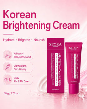Seora Cream texture close-up highlighting smooth hydrating consistency